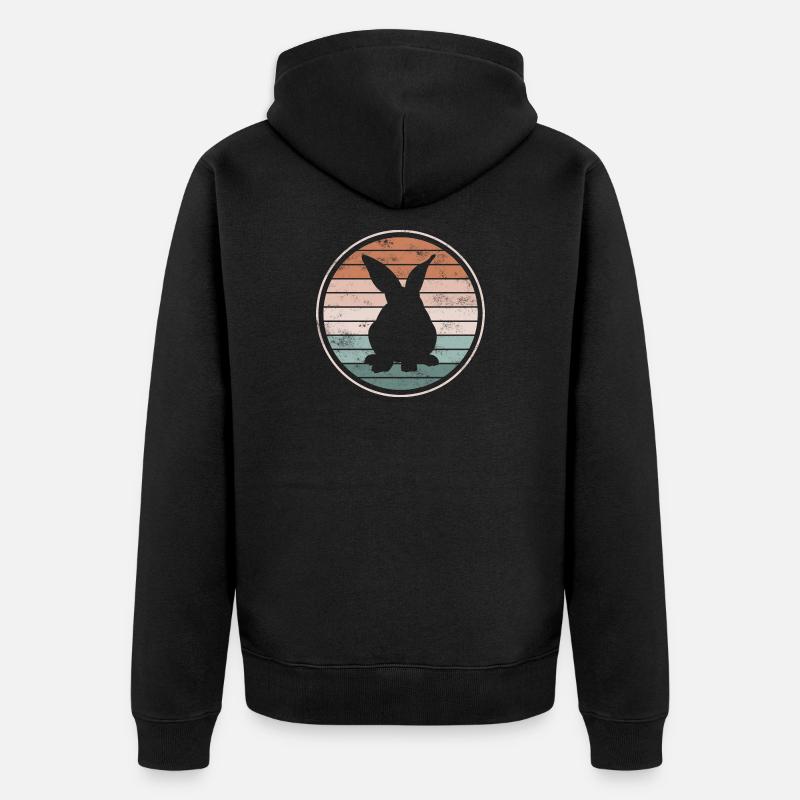 lapin - Veste à capuche bio Premium Unisexe - noir