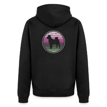 Chien Akita Shiba Inu - Veste à capuche bio Premium Unisexe - noir - Dos - Nico (187cm)