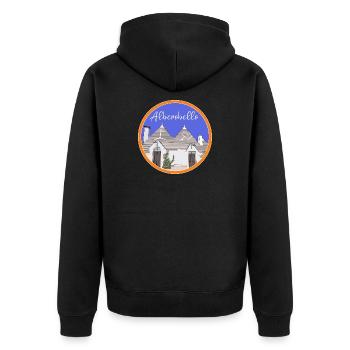 Maisons Trulli Alberobello Bari Trullo Italie - Veste à capuche bio Premium Unisexe - noir - Dos - Nico (187cm)