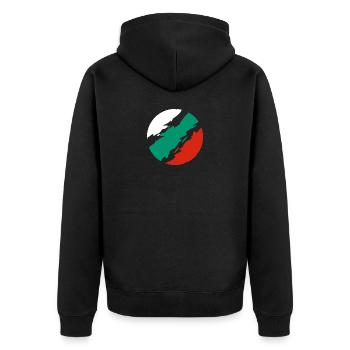 Drapeau de la Bulgarie - Veste à capuche bio Premium Unisexe - noir - Dos - Nico (187cm)