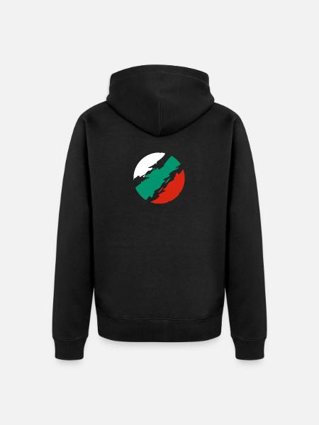 Bulgaria Flag - Unisex Premium Organic Zip Hoodie - black