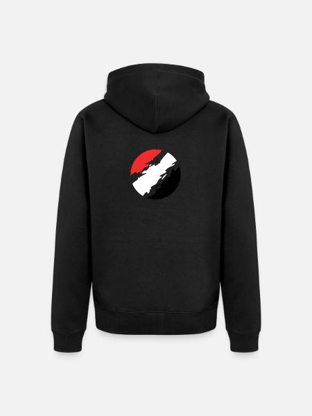 Yemen Flag Flag Circle - Unisex Premium Organic Zip Hoodie - black
