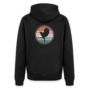 Bird Birds - Unisex Premium Organic Zip Hoodie - black - Back - Nico (187cm)