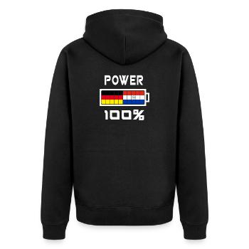Germany and Paraguay Power 100% - Unisex Premium Organic Zip Hoodie - black - Back - Nico (187cm)