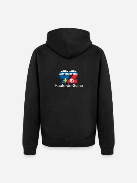 Hauts de seine - Unisex Premium Organic Zip Hoodie - black