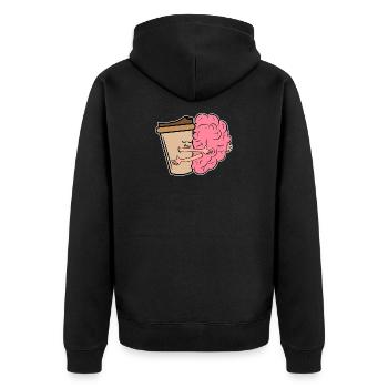 Coffee Drink coffee lovers Coffee drinkers - Unisex Premium Organic Zip Hoodie - black - Back - Nico (187cm)