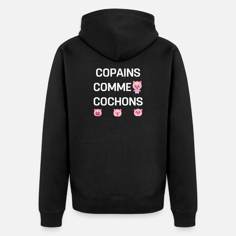 COPAINS COMME COCHONS - Veste à capuche bio Premium Unisexe - noir
