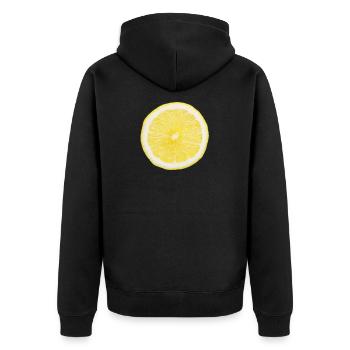 Demi-citron - Veste à capuche bio Premium Unisexe - noir - Dos - Nico (187cm)