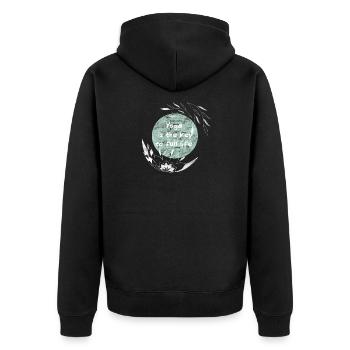 Le yoga est la clé de la vie - Veste à capuche bio Premium Unisexe - noir - Dos - Nico (187cm)