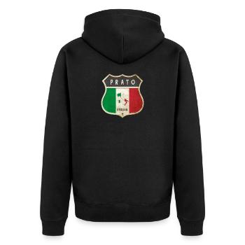 Prato Italie Armoiries Drapeaux Design - Veste à capuche bio Premium Unisexe - noir - Dos - Nico (187cm)