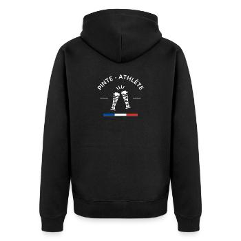 Pinte athlète - Veste à capuche bio Premium Unisexe - noir - Dos - Nico (187cm)