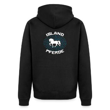 Chevaux Déclaration islandaise Chevaux islandais Cheval Amour - Veste à capuche bio Premium Unisexe - noir - Dos - Nico (187cm)