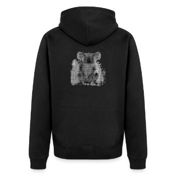 australische tiermotive, Koala Bär, Beuteltiere - Unisex Premium Bio Zip Hoodie - Schwarz - Hinten - Nico (187cm)