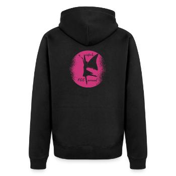 einfach feenomenal Fee Elfe Geschenkidee - Unisex Premium Bio Zip Hoodie - Schwarz - Hinten - Nico (187cm)