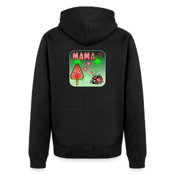 Watermelon Ice Cream - SUMMER LADYBUG - Unisex Premium Organic Zip Hoodie - black - Back - Nico (187cm)