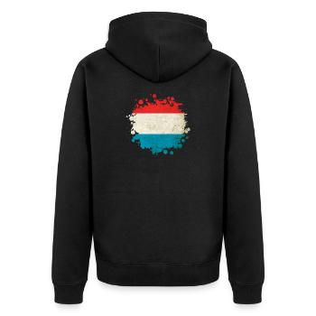 Blob drapeaux Luxembourg - Veste à capuche bio Premium Unisexe - noir - Dos - Nico (187cm)