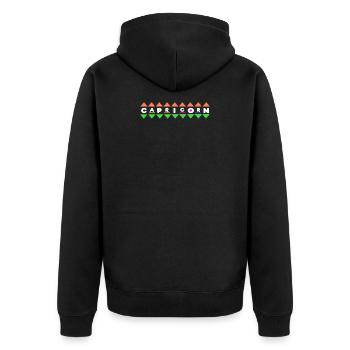 Sternbild Horoskop Aberglaube Himmel Steinbock - Unisex Premium Bio Zip Hoodie - Schwarz - Hinten - Nico (187cm)