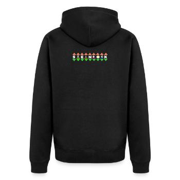 Steinbock Horoskop Galaxie Astronomie Aberglaube - Unisex Premium Bio Zip Hoodie - Schwarz - Hinten - Nico (187cm)