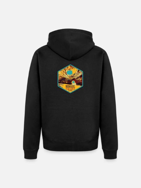 Famous Benagil Sea Cave, Algarve Portugal - Unisex Premium Organic Zip Hoodie - black