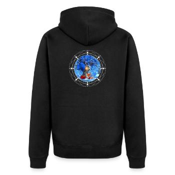 Le petit renne et le mignon renard vous souhaitent un fel - Veste à capuche bio Premium Unisexe - noir - Dos - Nico (187cm)