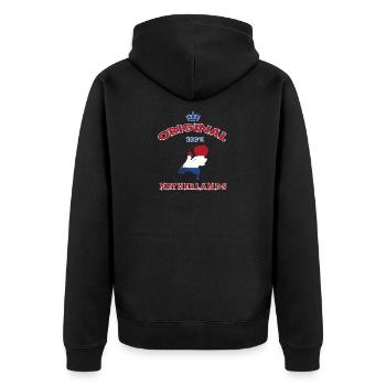 Design original 100 % drapeau des Pays-Bas - Veste à capuche bio Premium Unisexe - noir - Dos - Nico (187cm)