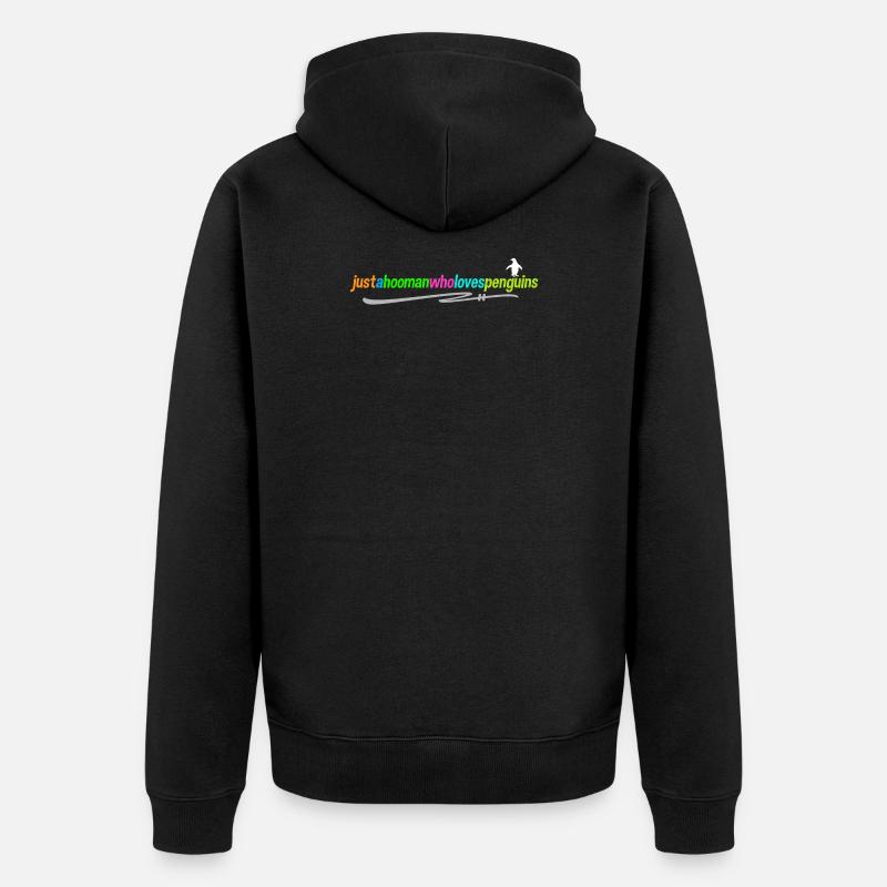Antarktis Pinguin Statement Vogel Tier Seevogel - Unisex Premium Bio Zip Hoodie - Schwarz