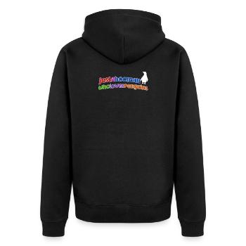 Bird Animal Penguin Zoo South Pole Statement Seabird - Unisex Premium Organic Zip Hoodie - black - Back - Nico (187cm)