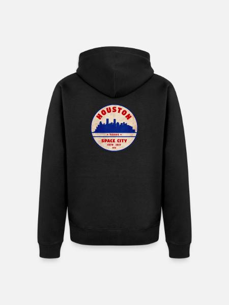 Houston - Unisex Premium Organic Zip Hoodie - black