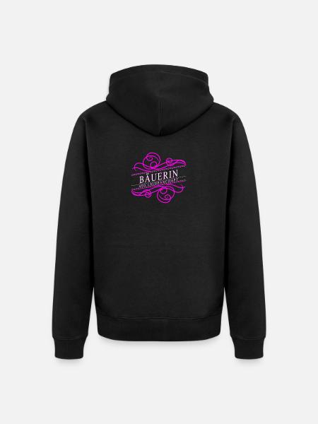 Bäuerin aus Leidenschaft - Unisex Premium Bio Zip Hoodie - Schwarz