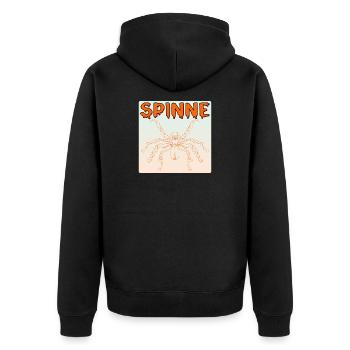 HALLOWEEN KOSTÜME - SPINNENTIERE SPINNE - Unisex Premium Bio Zip Hoodie - Schwarz - Hinten - Nico (187cm)