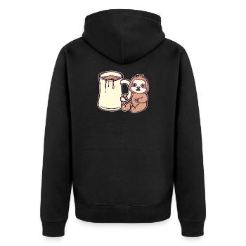 Lazy Slow Vegetarian Mammal Sloth Animal - Veste à capuche bio Premium Unisexe - noir - Dos - Nico (187cm)