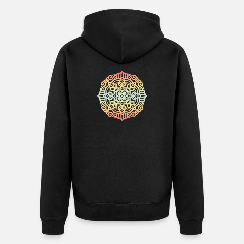 Mandala - Veste à capuche bio Premium Unisexe - noir