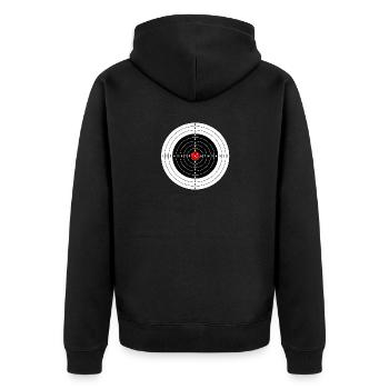 cible - Veste à capuche bio Premium Unisexe - noir - Dos - Nico (187cm)