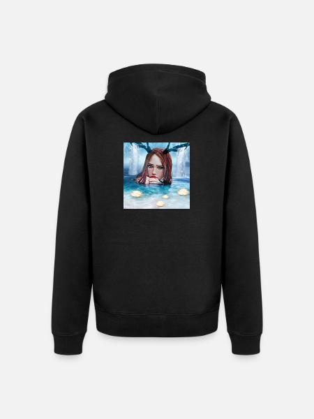 Nymph - Unisex Premium Organic Zip Hoodie - black