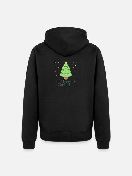 Merry Christmas - Unisex Premium Organic Zip Hoodie - black