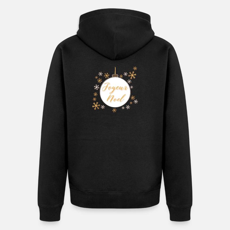boule de noël "Joyeux noël" - Veste à capuche bio Premium Unisexe - noir