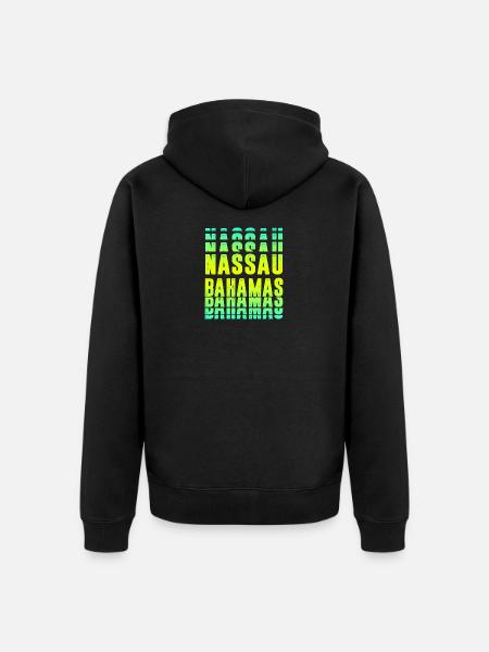 Nassau Bahamas Design - Unisex Premium Organic Zip Hoodie - black