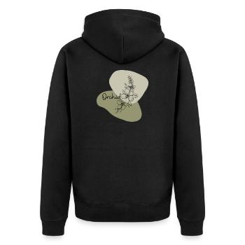 Orchidée - T-Shirt Amoureux des Plantes - Veste à capuche bio Premium Unisexe - noir - Dos - Nico (187cm)