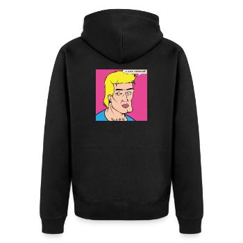 L’auto-louange du Pop Art dans le style de la bande dessinée - Veste à capuche bio Premium Unisexe - noir - Dos - Nico (187cm)