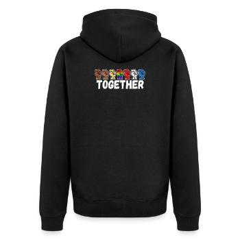 Equality Lgbt rainbow saying - Unisex Premium Organic Zip Hoodie - black - Back - Nico (187cm)