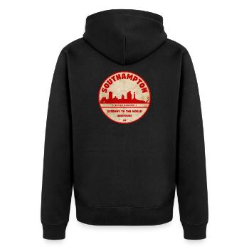 Insigne de la Skyline de Southampton - Veste à capuche bio Premium Unisexe - noir - Dos - Nico (187cm)