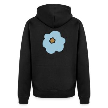 Flower Flower Power Enfants scandinaves Flower Blue - Veste à capuche bio Premium Unisexe - noir - Dos - Nico (187cm)