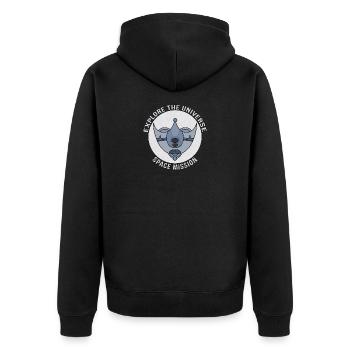 Space Mission Explore The Universe - Unisex Premium Organic Zip Hoodie - black - Back - Nico (187cm)