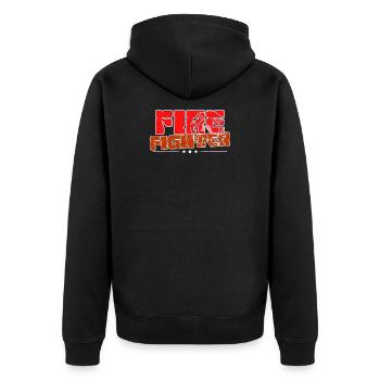 Slogan des pompiers professionnels Protection incendie - Veste à capuche bio Premium Unisexe - noir - Dos - Nico (187cm)