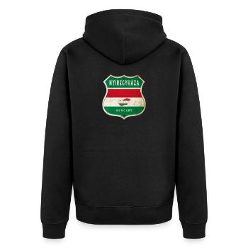 Design du drapeau de Nyíregyháza (Hongrie) - Veste à capuche bio Premium Unisexe - noir - Dos - Nico (187cm)