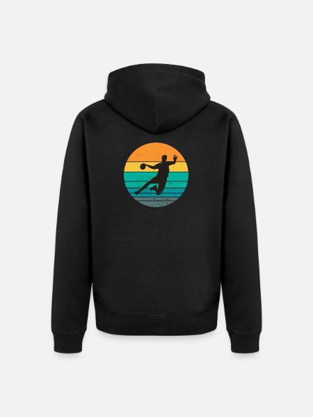 Handball, Handballfan, Handball spielen - Unisex Premium Bio Zip Hoodie - Schwarz