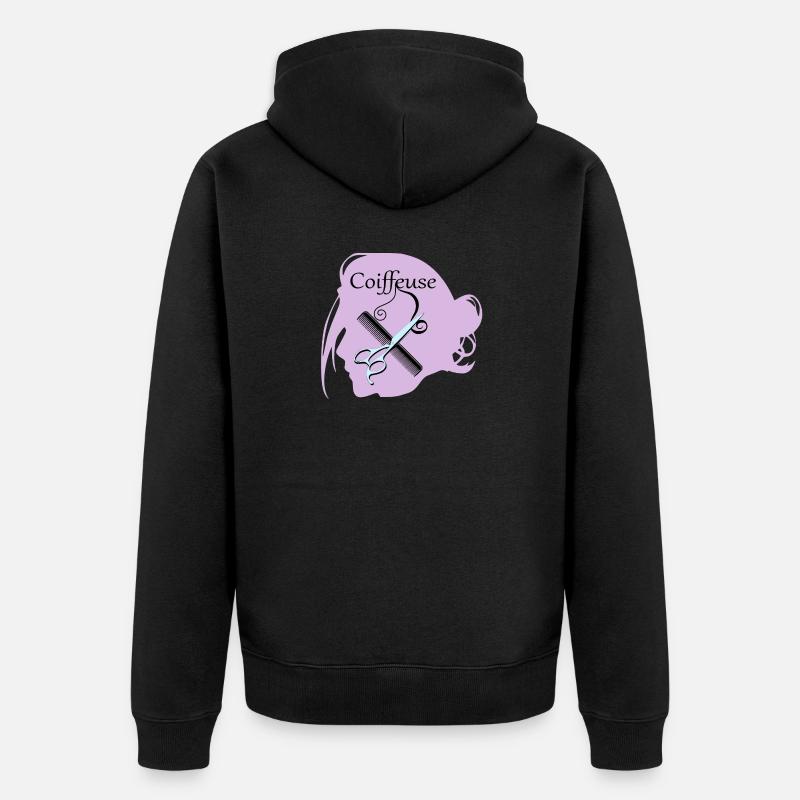 Coiffeuse - Veste à capuche bio Premium Unisexe - noir