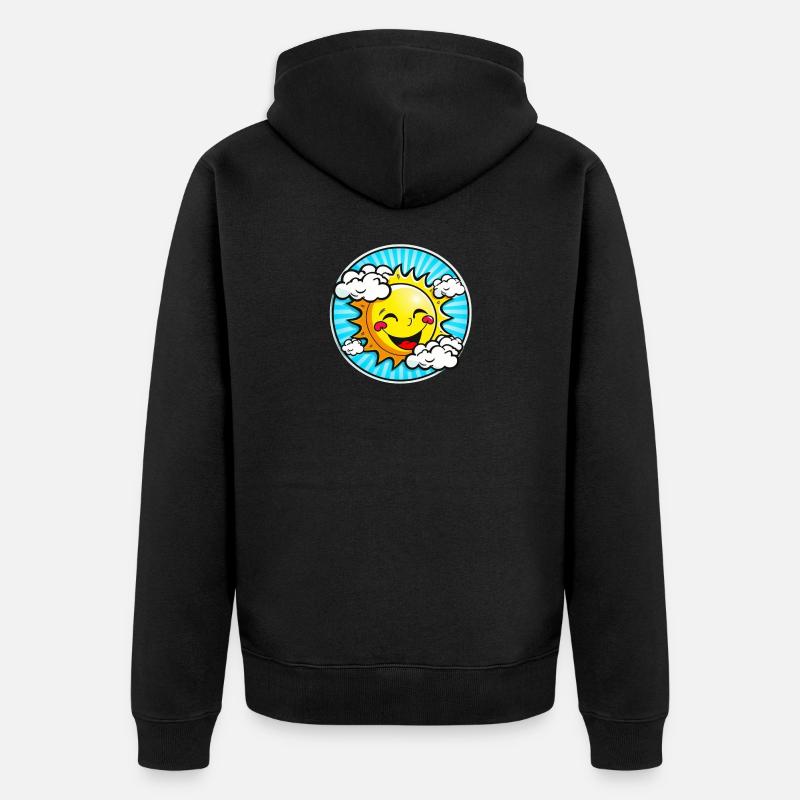 Joyeux soleil - Veste à capuche bio Premium Unisexe - noir