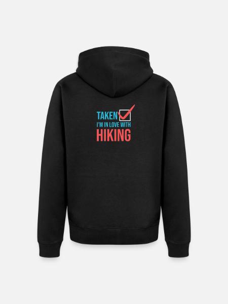 Mountains Statement Hiker Hiking - Unisex Premium Organic Zip Hoodie - black