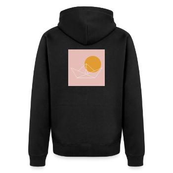 Paperboat Sun - Veste à capuche bio Premium Unisexe - noir - Dos - Nico (187cm)